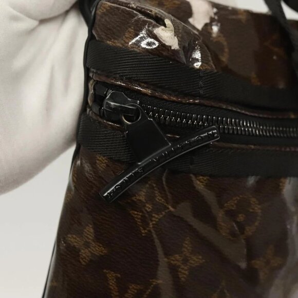 LOUIS VUITTON Monogram Glaze Messenger PM Bag Brown Black M43895 LV Auth bs26815 - Picture 10 of 14